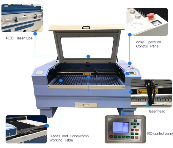 80W 100W Auto Feeding 3D CO2 Laser Cutting Engraving for Fabric Rubber Plywood Glass Acrylic CNC Laser Cutting Machine